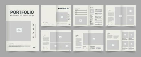 Architecture portfolio layout Design. vector