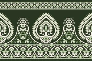 Botanical Seamless. Background Seamless Pattern Geometric Ethnic pattern design  for background, carpet, wallpaper, clothing, wrapping, Batik, fabric, printing textile illustration. vector