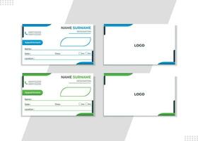 Appointment Card Design. vector