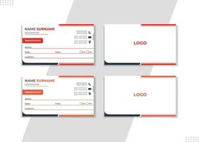 Appointment Card Design. vector