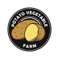 potato vegetable farm logo template vector