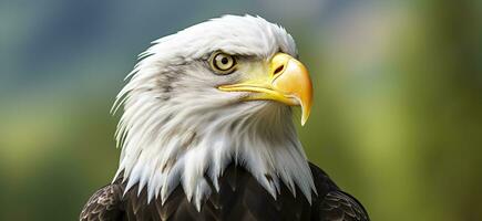 Portrait of an american bald eagle, wildlife. Generative AI photo