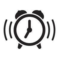 Ringing alarm clock icon. Alarm clock icon, vector retro alarm clock.