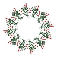 Hand Drawn Christmas Wreath design for print vector