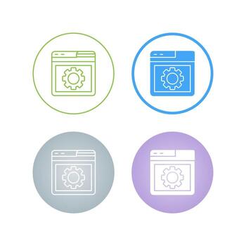 icono de vector de configuración del navegador