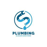 Plumbing logo design vector illustration