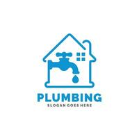 Plumbing logo design vector illustration