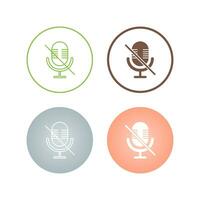 Microphone Mute Vector Icon