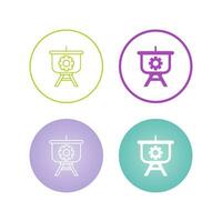 icono de vector de presentación de configuración