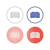 Open Book Vector Icon