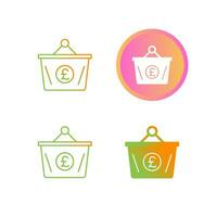 Pound Basket Vector Icon