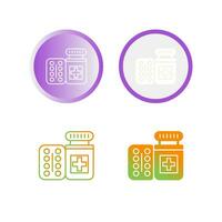 Pills Bottle Vector Icon