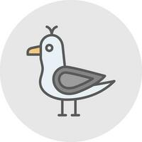 Seagull Vector Icon Design