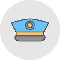 Captain Cap Vector Icon Design