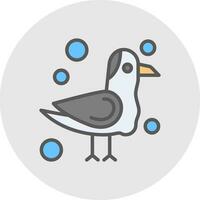 Seagull Vector Icon Design