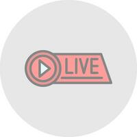 Live Streaming Vector Icon Design