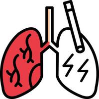 diseño de icono de vector de pulmones