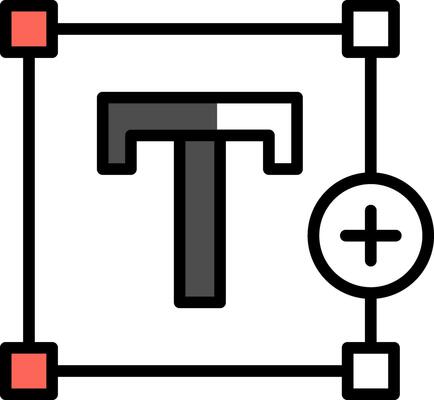 Add Text Vector Icon Design