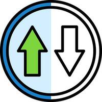 Up and Down Arrow Vector Icon Design