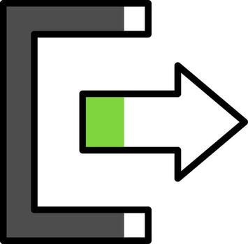 Exit Vector Icon Design