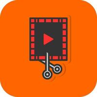 diseño de icono de vector de editor de video