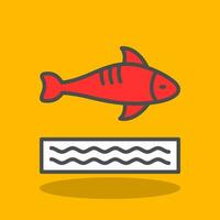 diseño de icono de vector de pescado