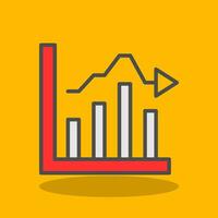 Bar Graph Vector Icon Design