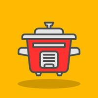 Rice Cooker Vector Icon Design