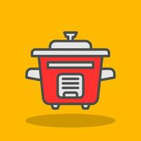 Rice Cooker Vector Icon Design