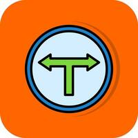 T Junction Vector Icon Design