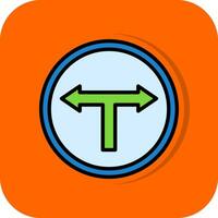 T Junction Vector Icon Design