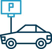 Car Parking Vector Icon Design