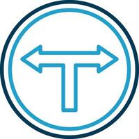 T Junction Vector Icon Design
