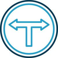 T Junction Vector Icon Design