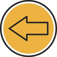 Left Arrow Vector Icon Design