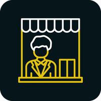 Shop Manager Vector Icon Design