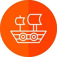 Pirate Ship Vector Icon Design