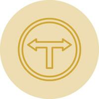T Junction Vector Icon Design