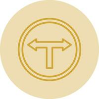 T Junction Vector Icon Design