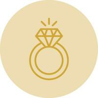 diseño de icono de vector de anillo de diamante