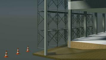 3D illustration of building and construction photo