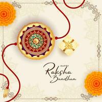 feliz raksha bandhan fondo del festival indio vector