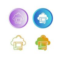 Cloud Library Vector Icon