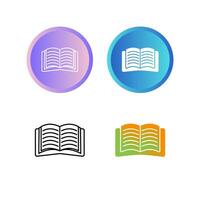 icono de vector de libro abierto