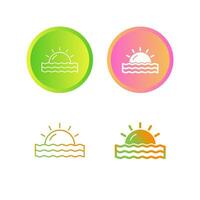 Sunset Vector Icon