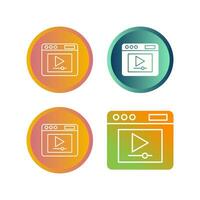 Video Player Vector Icon