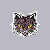 Cat Head Abstract Symbols icon. vector