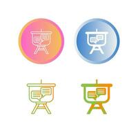 Chat Presentation Vector Icon