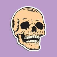 skull hand drawn illustrations for stickers logo tattoo etc vector