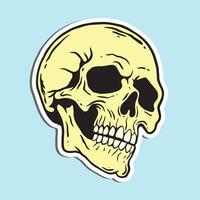 skull hand drawn illustrations for stickers logo tattoo etc vector